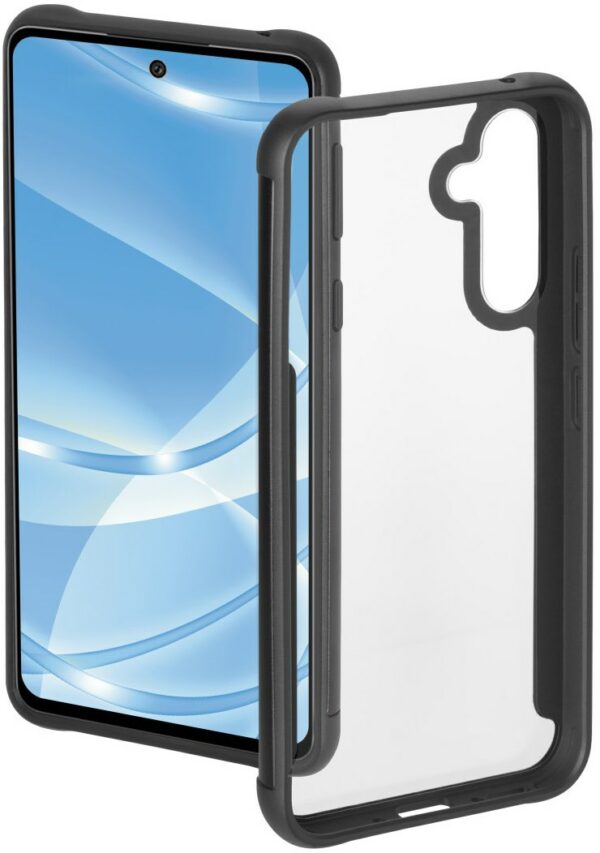 Hama Metallic Frame Cover für Galaxy A54 5G Transparent/Schwarz