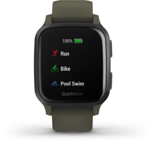 Garmin Venu Sq Music Smartwatch moosgrün/schiefergrau