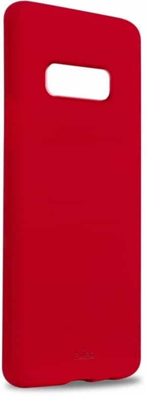 Puro Silicon Cover microfiber für Galaxy S10 Lite rot