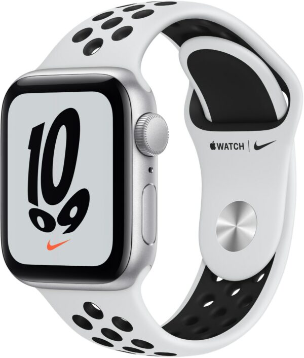 Apple Watch Nike SE (40mm) GPS mit Nike Sportarmband silber/pure platinum/schwarz
