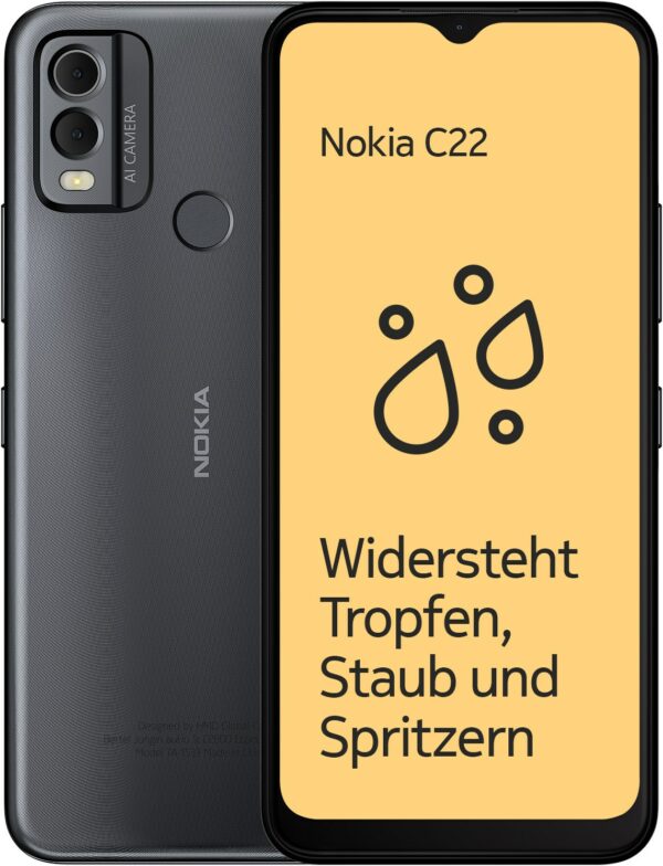 Nokia C22 Smartphone midnight black
