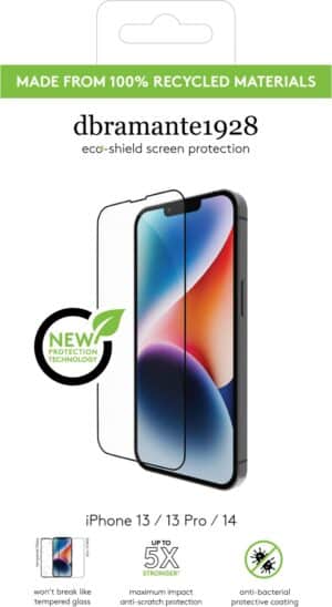 dbramante1928 eco-shield Displayschutzfolie für iPhone 14 black edge