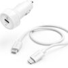 Hama Kfz-Ladeset Lightning (20W) weiß