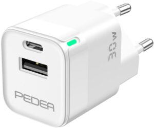 Pedea USB/USB-C Schnellladegerät (30W) weiß