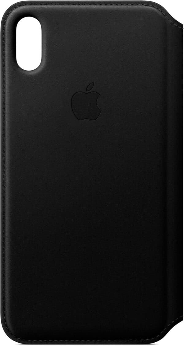 Apple Leder Folio Case für iPhone XS Max schwarz