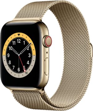 Apple Watch Series 6 (44mm) GPS+4G mit Milanaise-Armband gold