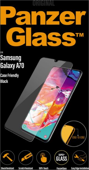 PanzerGlass Displayschutz Casefriendly für Galaxy A70 schwarz