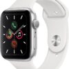 Apple Watch Series 5 (44mm) GPS mit Sportarmband silber/weiß