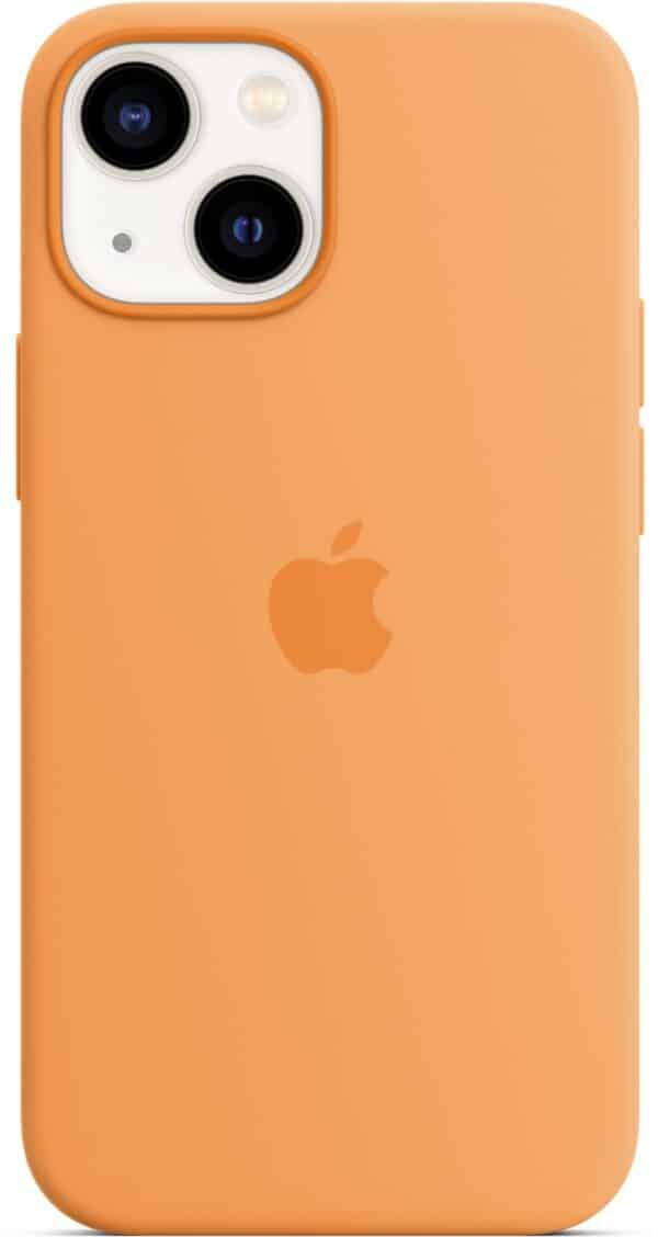 Apple Silikon Case mit MagSafe für iPhone 13 mini gelborange