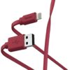 Hama Flat USB-A - Lightning (1m) Datenkabel rot