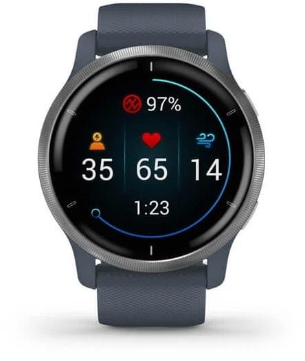 Garmin Venu 2 Smartwatch granitblau/silber