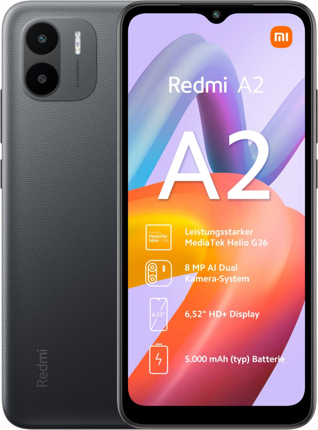 Xiaomi Redmi A2 (2GB+32GB) Smartphone schwarz