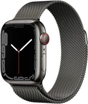 Apple Watch Series 7 (41mm) GPS+4G Edelstahl mit Milanaise-Armband graphit/graphit