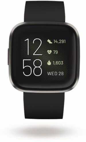 Fitbit Versa 2 Smartwatch schwarz/carbon