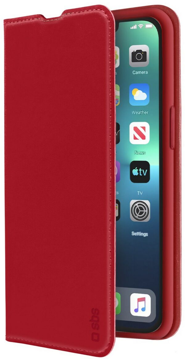 sbs Wallet Lite Bookcase für iPhone 13 Pro Max rot