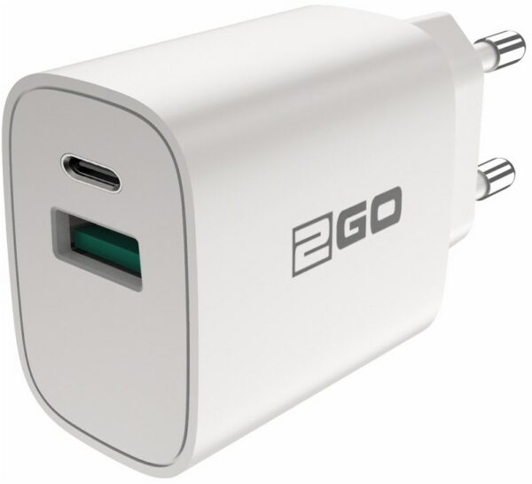 2Go USB/USB Type-C Ladegerät (20W) weiß