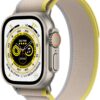 Apple Watch Ultra (49mm) GPS+4G Titan mit Trail Loop Armband (M/L) titan/gelb/beige