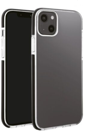 Vivanco Rock Solid Cover für iPhone 13 mini transparent/schwarz