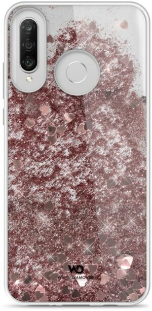 White Diamonds Cover Sparkle für Huawei P30 Lite rose gold hearts