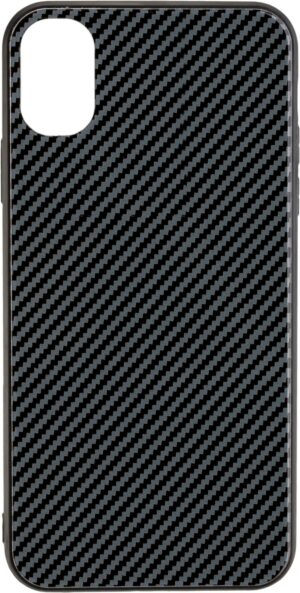 Commander Glas Back Cover CARBON Design für Galaxy A51 schwarz