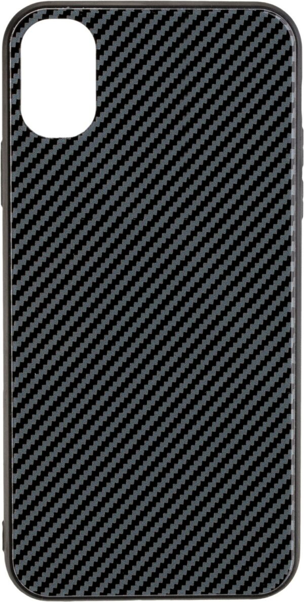 Commander Glas Back Cover CARBON Design für Galaxy A51 schwarz