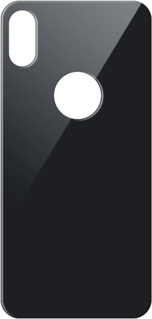 Scutes Deluxe Schutzglas (Rückseite) für iPhone X schwarz