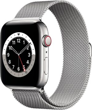 Apple Watch Series 6 (44mm) GPS+4G mit Milanaise-Armband silber
