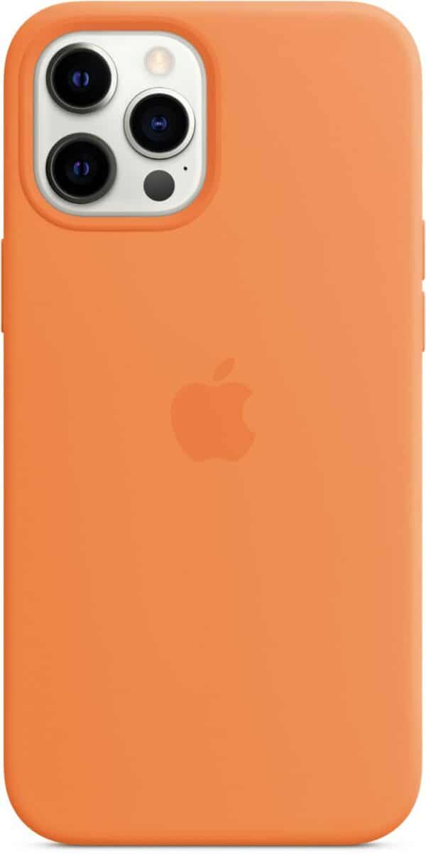 Apple Silikon Case mit MagSafe für iPhone 12 Pro Max kumquat