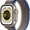 Apple Watch Ultra (49mm) GPS+4G Titan mit Trail Loop Armband (M/L) blau/grau