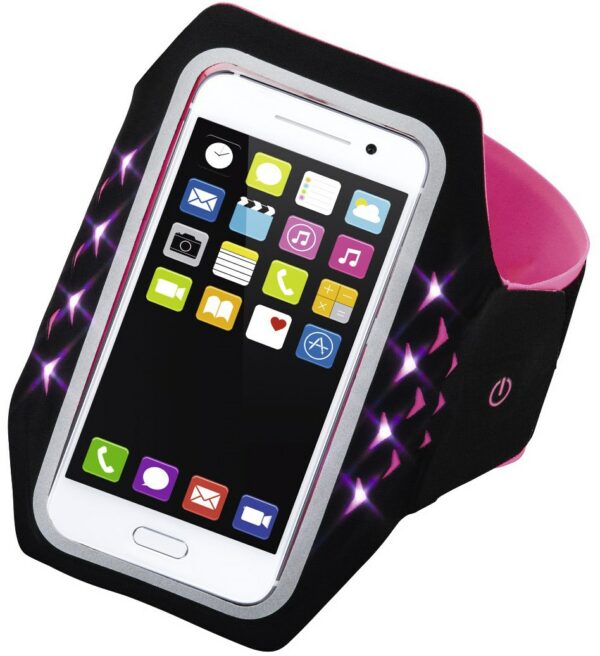 Hama Sport-Armband Running (XXL) mit LED pink