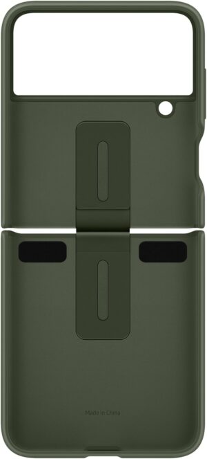 Samsung Silikon Cover mit Ring für Galaxy Z Flip4 khaki