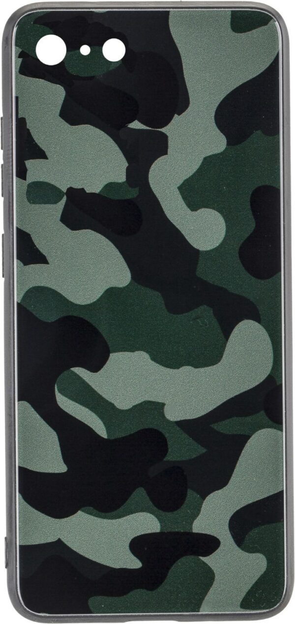 Commander Glas Back Cover Camouflage für iPhone SE (2020) grün