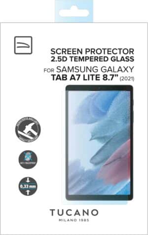 Tucano Displayschutzglas für Galaxy Tab A7 Lite (2021) transparent