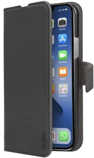 sbs Wallet Bookcase Handy-Klapptasche für iPhone 13 Pro schwarz