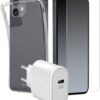 sbs 3-in-1-Kit Cover + Glas + Ladegerät für iPhone 13