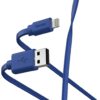 Hama Flat USB-A - Lightning (1m) Lightning-Datenkabel blau