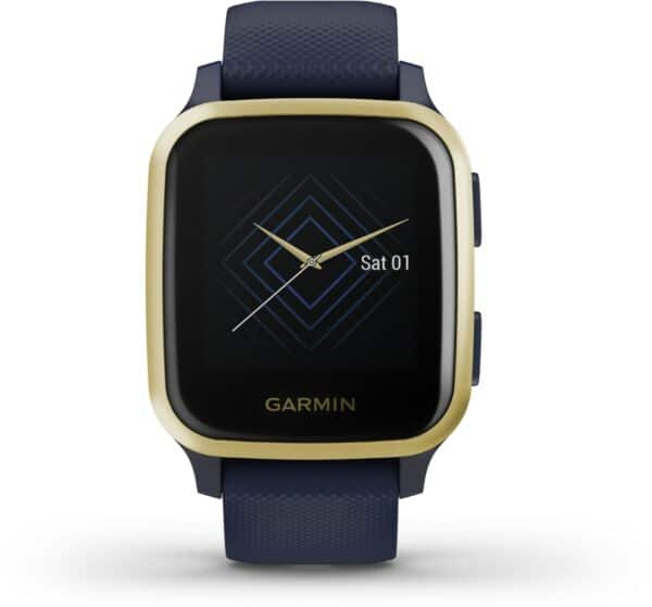 Garmin Venu Sq Music Smartwatch dunkelblau/weißgold