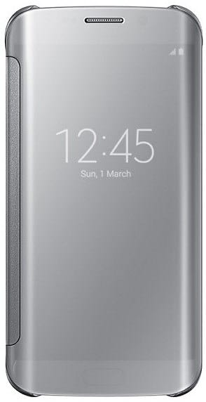 Samsung Clear View Cover für Galaxy S6 edge silber