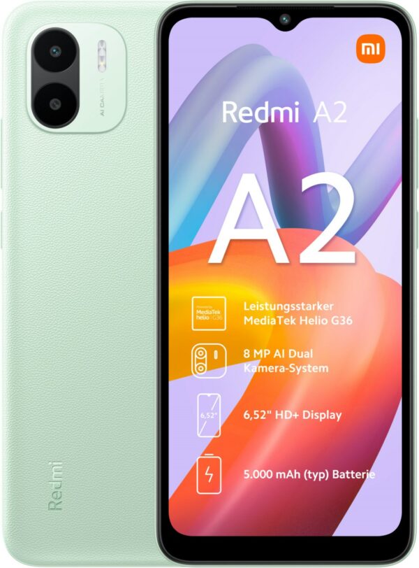 Xiaomi Redmi A2 (2GB+32GB) Smartphone light green