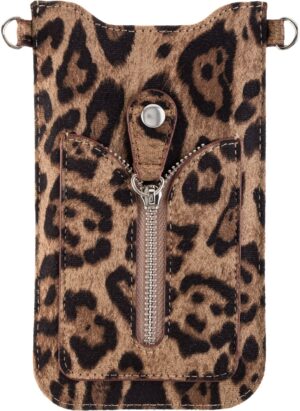 OHLALA! Necklace Case Universal 6.5" mit Strap Leopard braun
