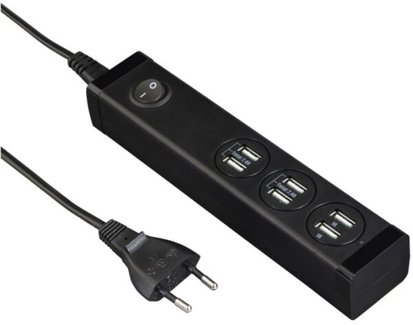 Hama USB-Ladestation 6-fach schwarz