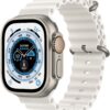 Apple Watch Ultra (49mm) GPS+4G Titan mit Ocean Armband titan/weiß