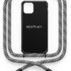 Necklacy Necklace Case für iPhone 12 mini black domino swirl