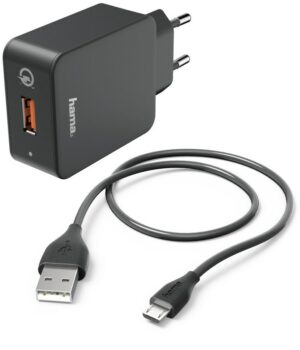 Hama Micro USB-Ladeset QC 3.0 schwarz