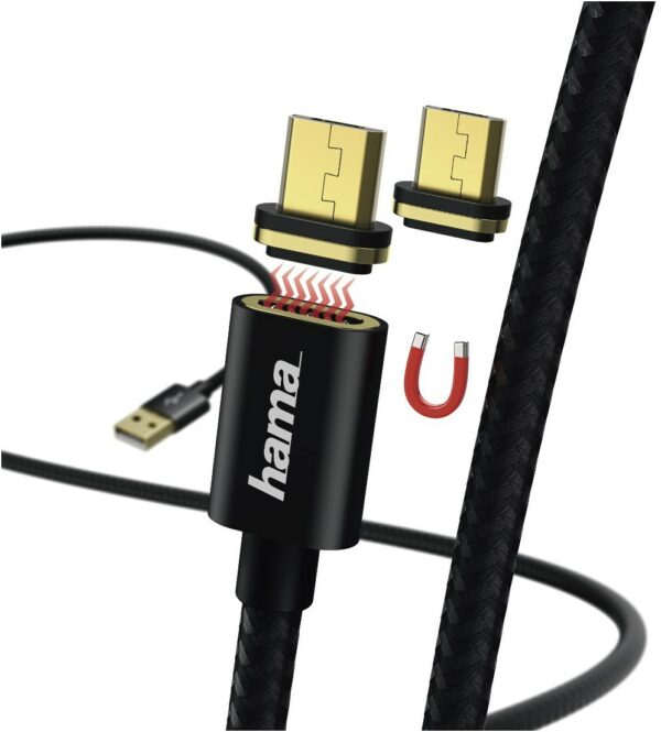 Hama Magnet-Kabel Micro-USB (1m) schwarz