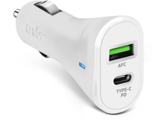 sbs USB/USB Type-C Ladegerät (20W) weiß