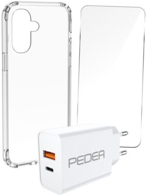 Pedea All-in-One Set für Galaxy A14 transparent/weiß