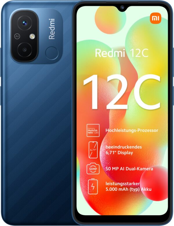 Xiaomi Redmi 12C (4GB+128GB) Smartphone ocean blue