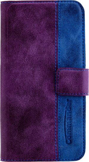 Commander Book Case Elite Handy-Klapptasche für iPhone 7/8 lila/blau