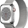 Apple Watch Series 8 (41mm) GPS+4G Edelstahl mit Milanaise Armband silber/silber